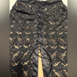 Vintage Bebe Black and Nude Skirt
